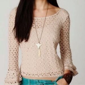 Free People Crochet Lace Top